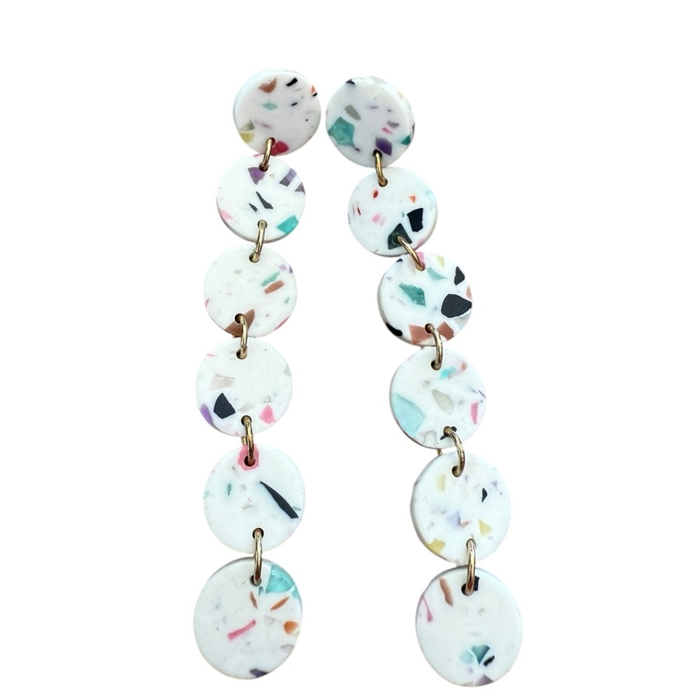 Multicolor Disc Earrings - Picture 2 of 3